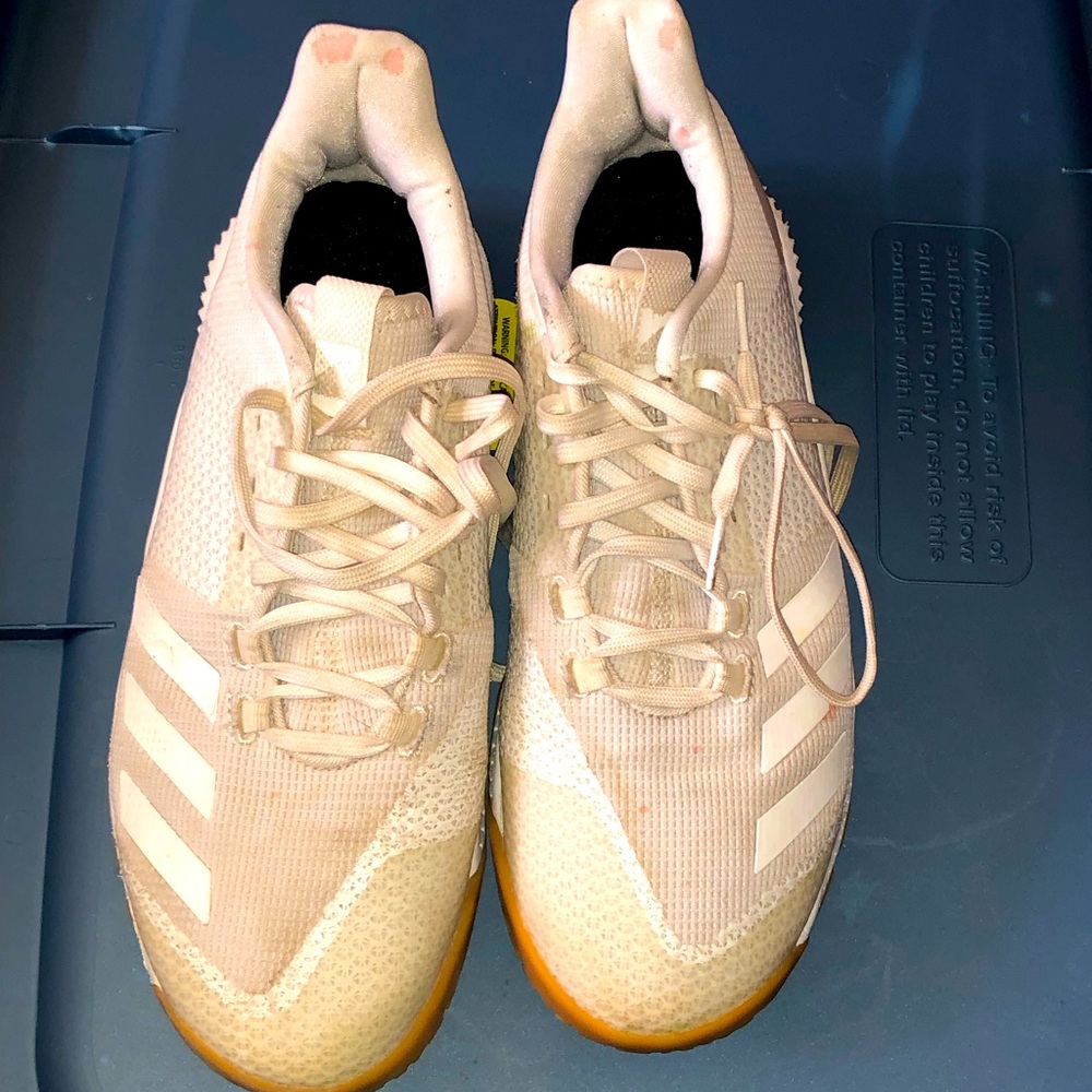 Adidas white tennis shoes adult siz 8